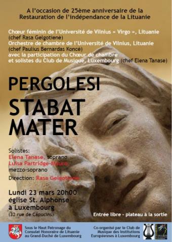 Koncertas: G. B. Pergolesi „Stabat Mater“