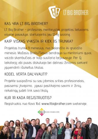 Registracija į projektą LT Big Brother